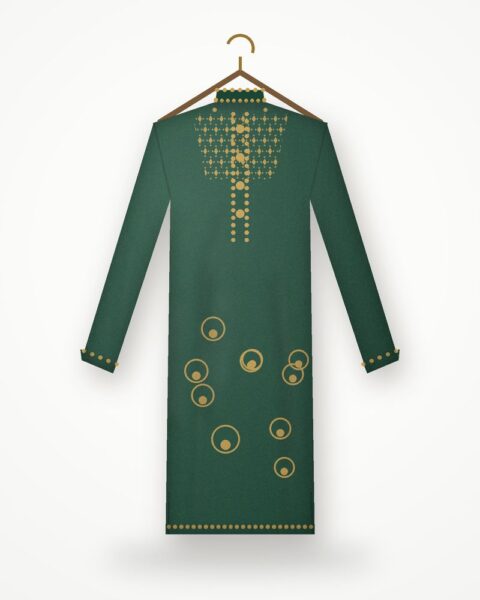 Elite Embroidered Silk Panjabi | DW-133