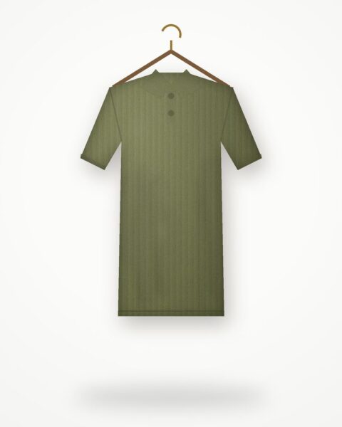 Ribbed Knitted Polo Shirt | DW-115